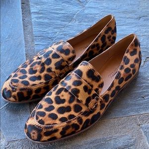 Madewell The Alex Loafers Leopard Calf Hair aa199